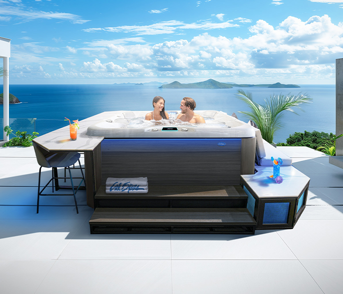 Calspas hot tub being used in a family setting - Bellingham